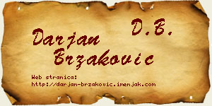 Darjan Brzaković vizit kartica